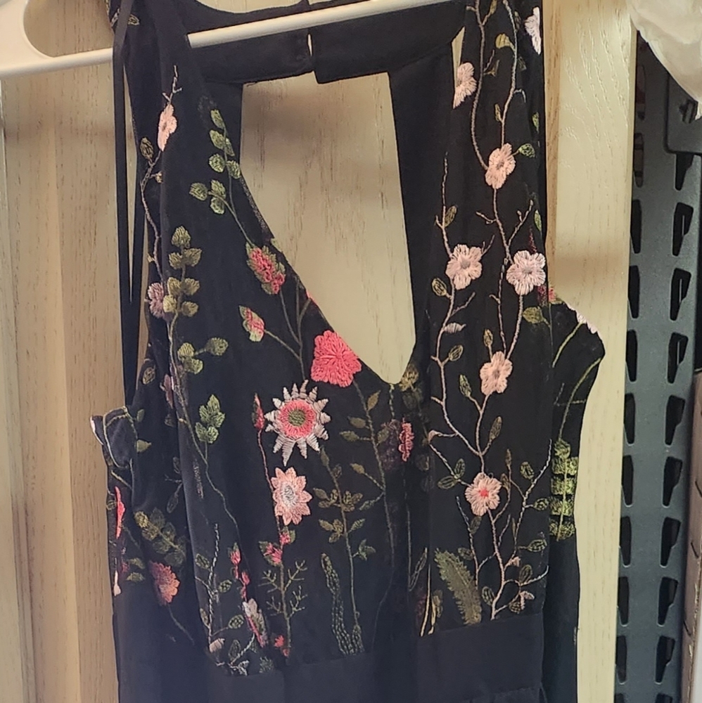 INC International women's concept floral embroidered maxi dress